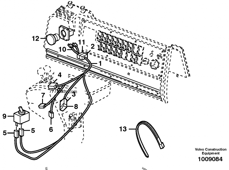 Cable Harness Detent Rd Hydraulic Function Wheel Loaders Volvo