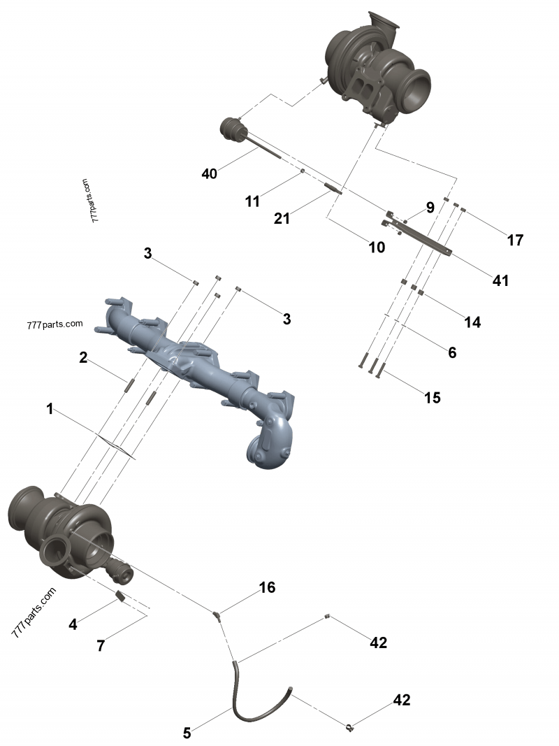 3595544 Plain Hose Cummins Spare Part 777parts