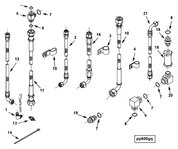 3630736 Male Union Elbow Cummins Spare Part 777parts