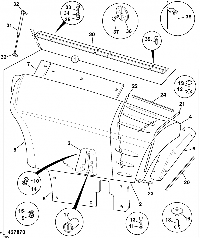 Retainer Insulation Jcb Spare Part Parts