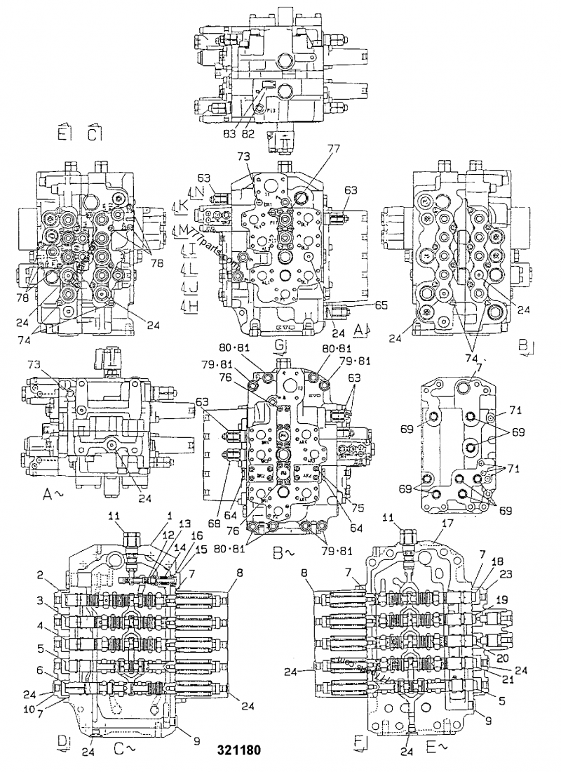 LBQ0312 O Ring JCB Spare Part 777parts