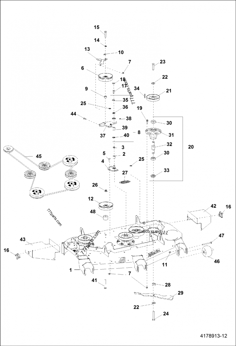 Side Discharge Turf Bobcat Zt3000 999300200071 999300201626 