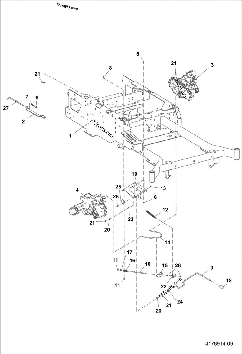 Parking Brake Assembly Turf Bobcat Zt2000 999200200071 And Above 