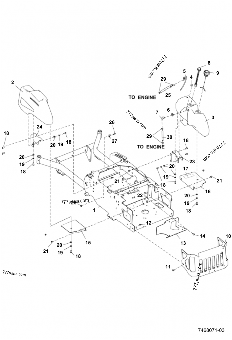 Fuel Tank Control Panel Turf Bobcat ZT3000 999300100723 Above fuel-tank-control-panel-turf-bobcat-zt3000-999300100723-above
