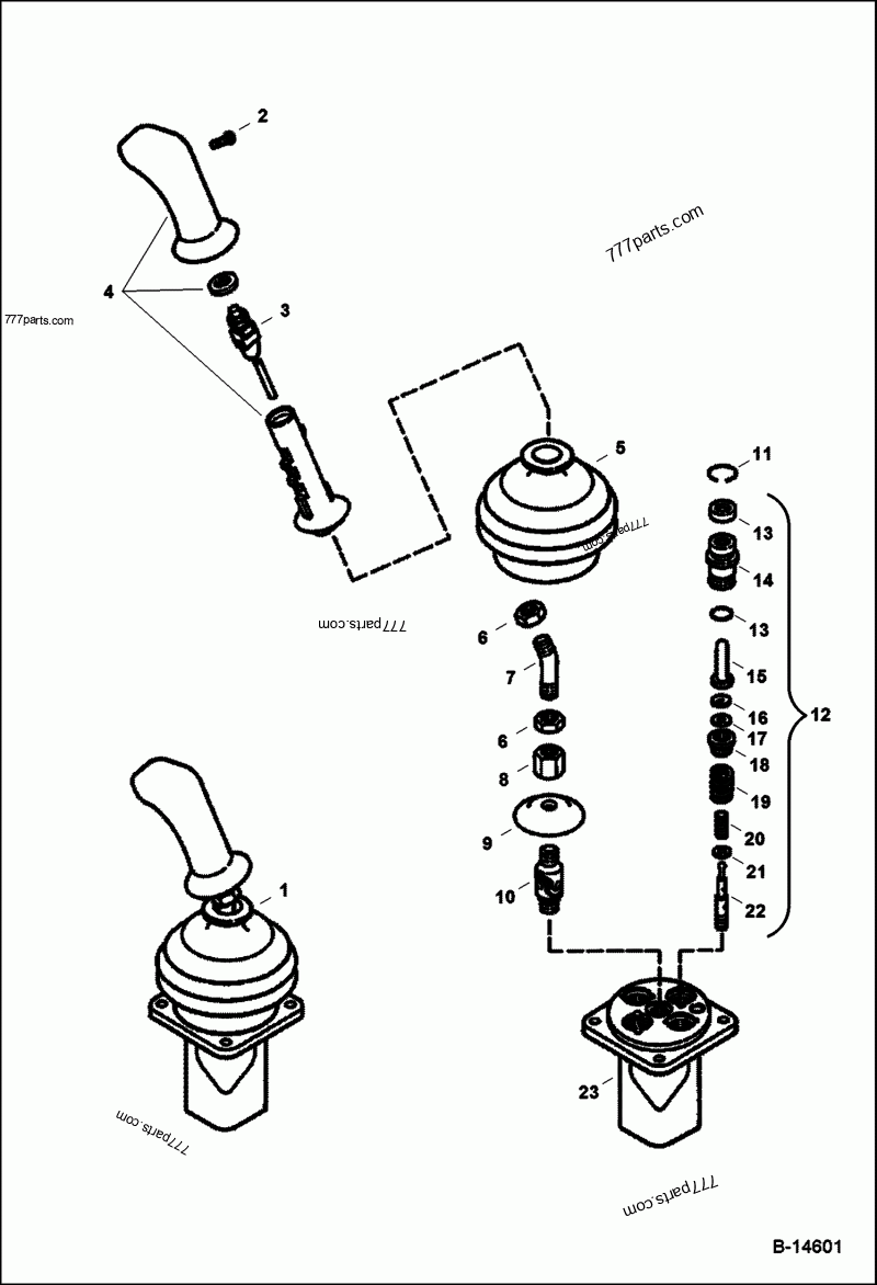 R.H. Joystick Controls Excavators Bobcat 337 (230611001 & Above