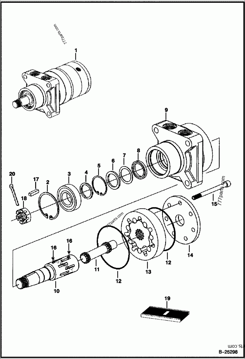 Sweeper (84") (Motor Eaton 1621280004) (S/N A00A00101 & Above