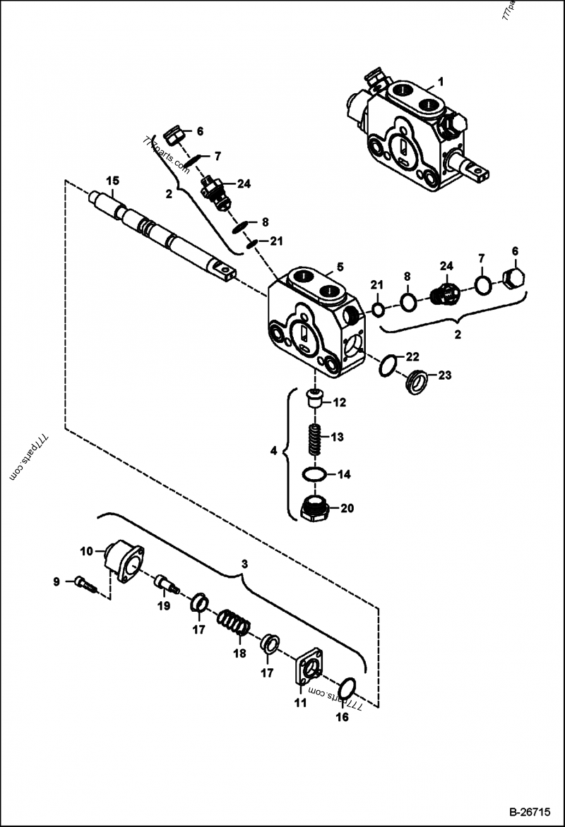 Hydraulic Circuitry (Swing Section) (Center Mount) - Backhoe Loaders ...