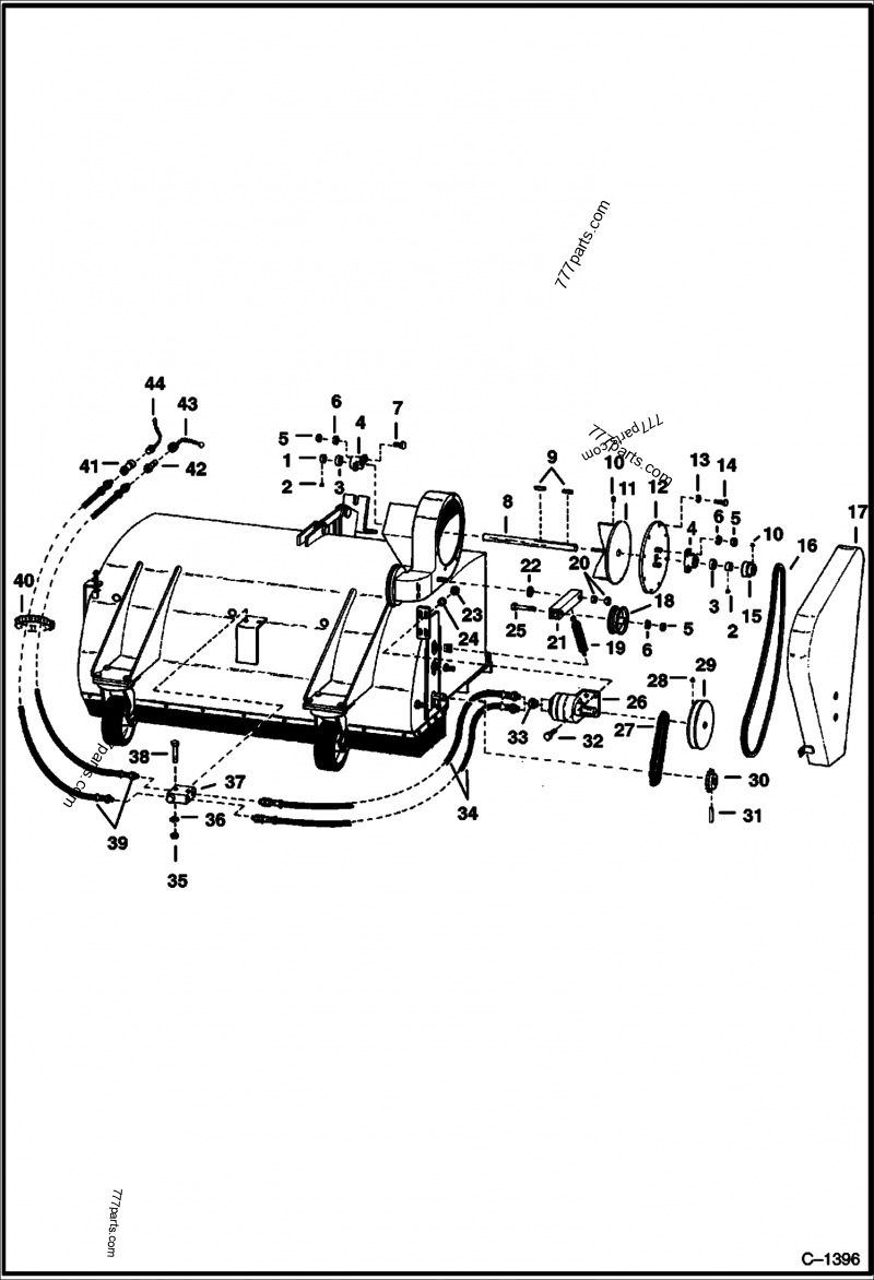 Sweeper (Blower & Brush Drive) (M562) (M562A) Attachments Bobcat