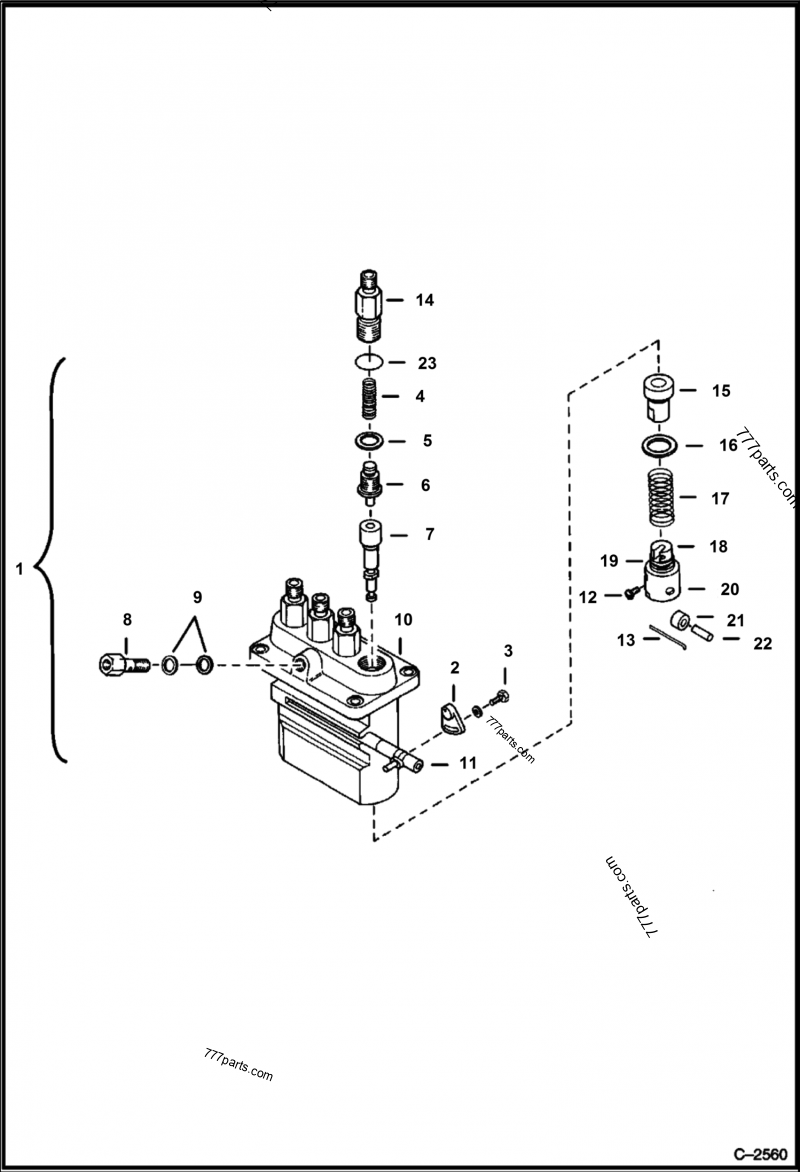 Injection Pump - Loaders Bobcat 743 (501911001 & Above) | 777parts.com