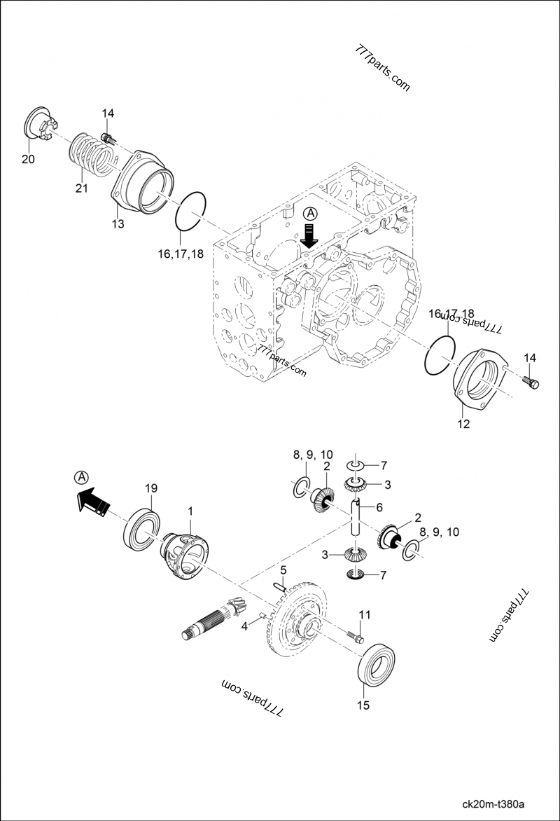 Rear Differential System Group - Compact Tractors Bobcat CT122