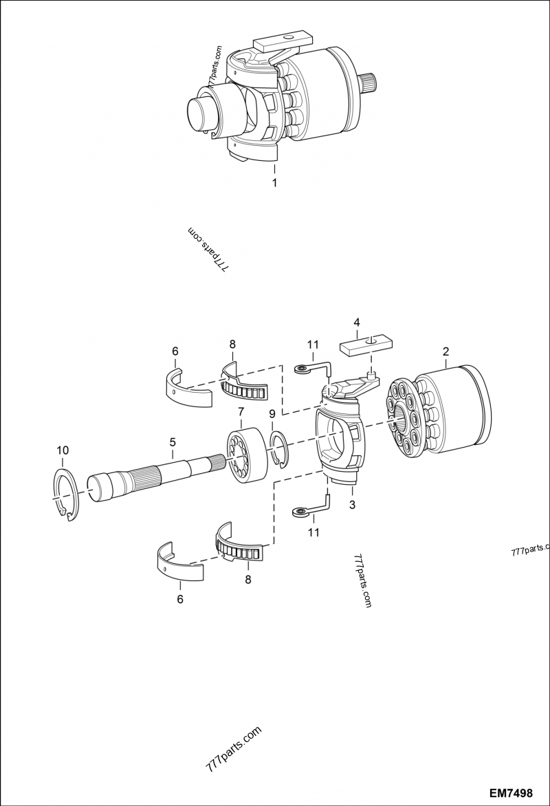 Hydrostatic Pump (Piston ASSY RH) (Selectable Joystick Controls ...