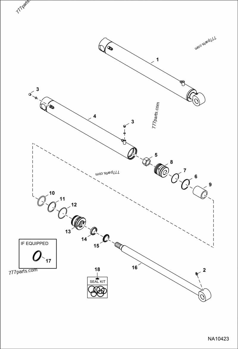 Lift Cylinder (Cushion) - Loaders Bobcat S530 (A7TV11001 & Above