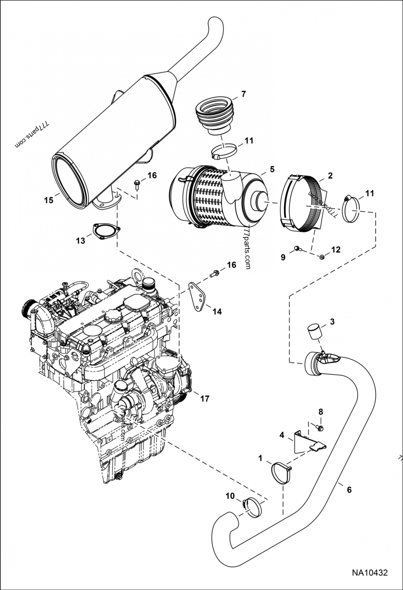 Engine & Attaching Parts (Air Intake & Exhaust) - Telescopic Handlers ...