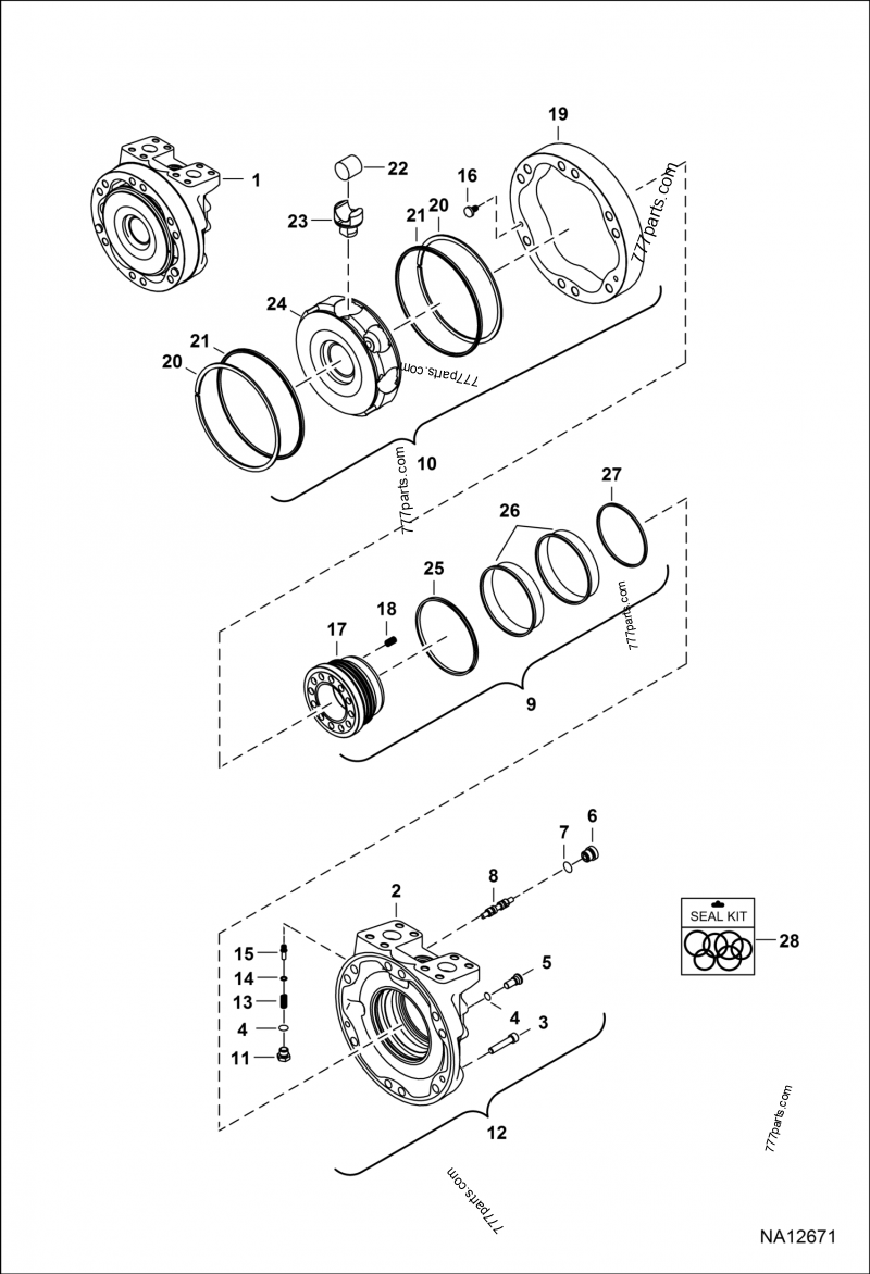 Hydrostatic Motor (Single Speed) (R921811661) (R921812302) - Loaders