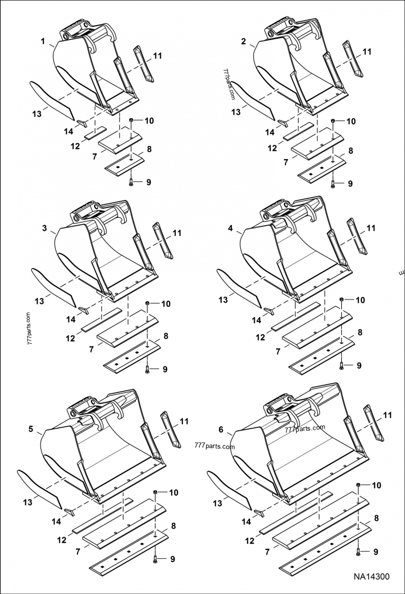 Bucket (CL4) (XChange) (Smooth Lip) (W/O Teeth) (12") (16") (18") (20") (24") (30") (36