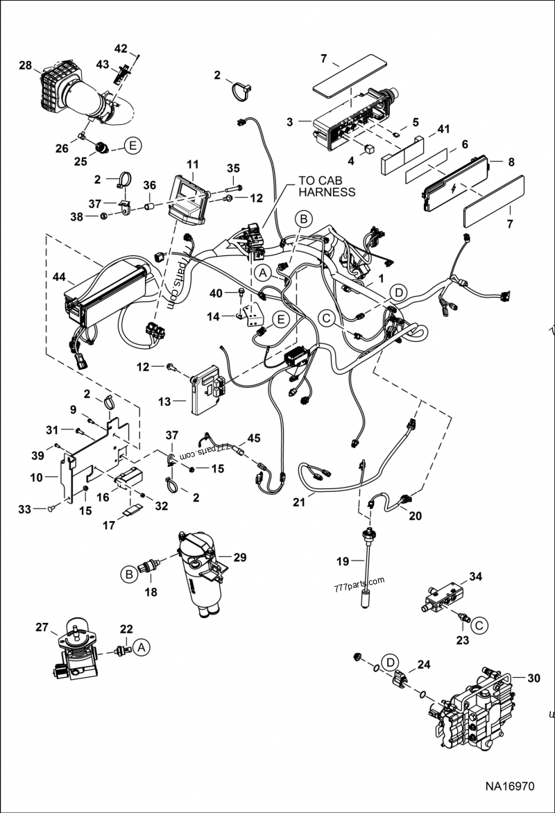 Engine Electrical Circuitry (Frame Harness & Filter Sensors) - Loaders ...