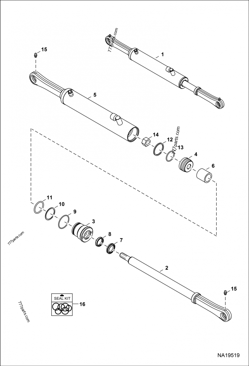 Power BOB-TACH (Cylinder) - Loaders Bobcat S750 (ATDZ11001 & Above