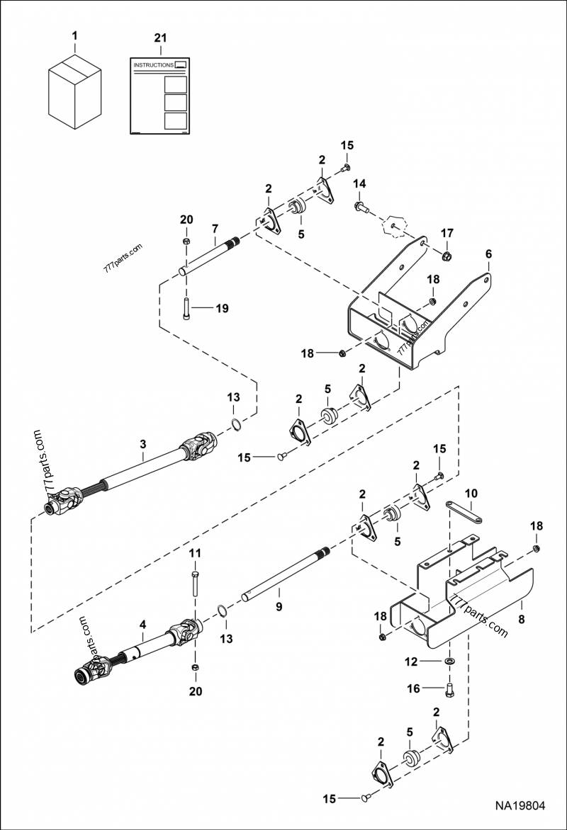 Front PTO Kit - Compact Tractors Bobcat CT2025 (B4VJ11001