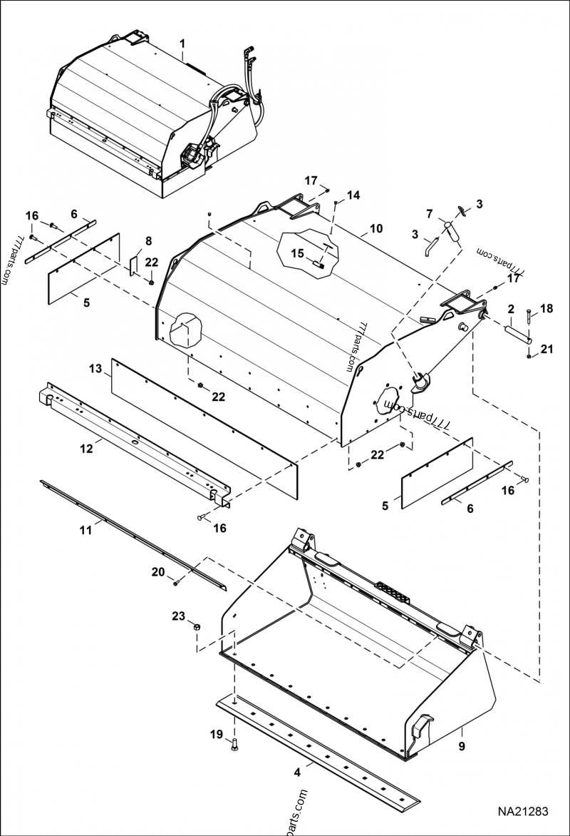 Sweeper (Main Frame) (60") (72") (84") (S/N B5DB00101 & Above