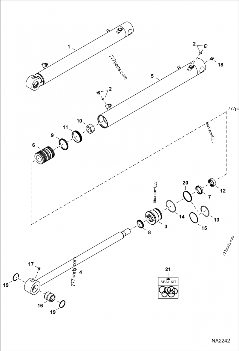 Arm Cylinder - Excavators Bobcat E35i (AUYM11001 & Above) | 777parts.com