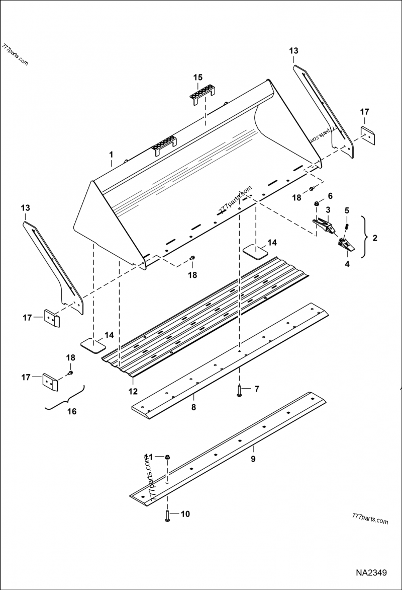 Buckets Severe Duty (82" & 88") Attachments Bobcat Bucket (Loader
