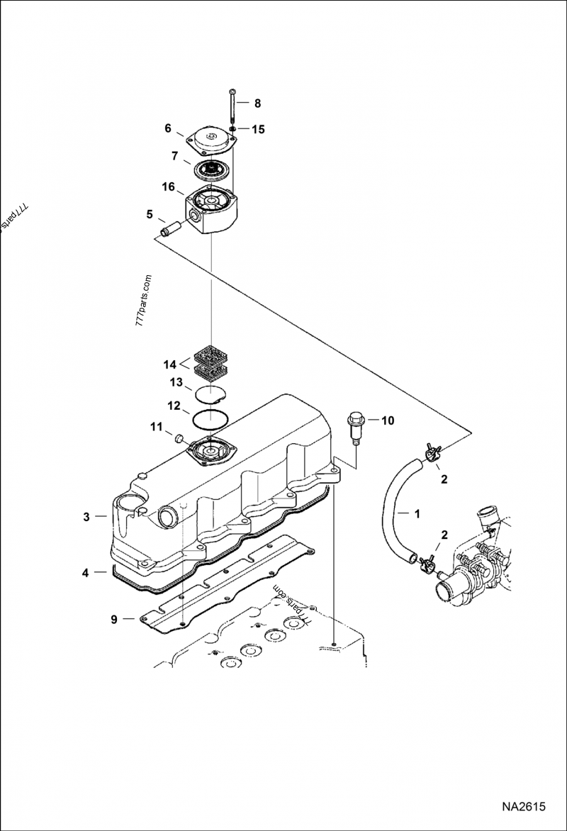 Rocker Arm Cover Excavators Bobcat E50 (AG3N11001 & Above, AHHE11001