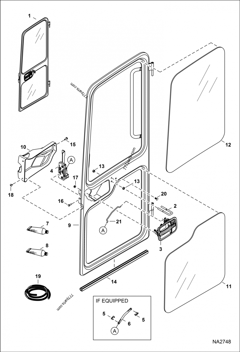 Operator CAB Door Excavators Bobcat E42 AG3411001 Above operator-cab-door-excavators-bobcat-e42-ag3411001-above