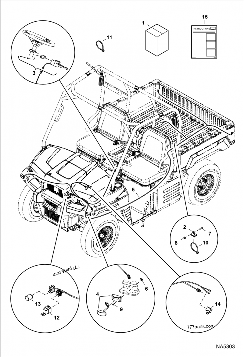 Turn Signal Kit Utility Vehicles Bobcat 3400 (AJNU11001 AJNU30999
