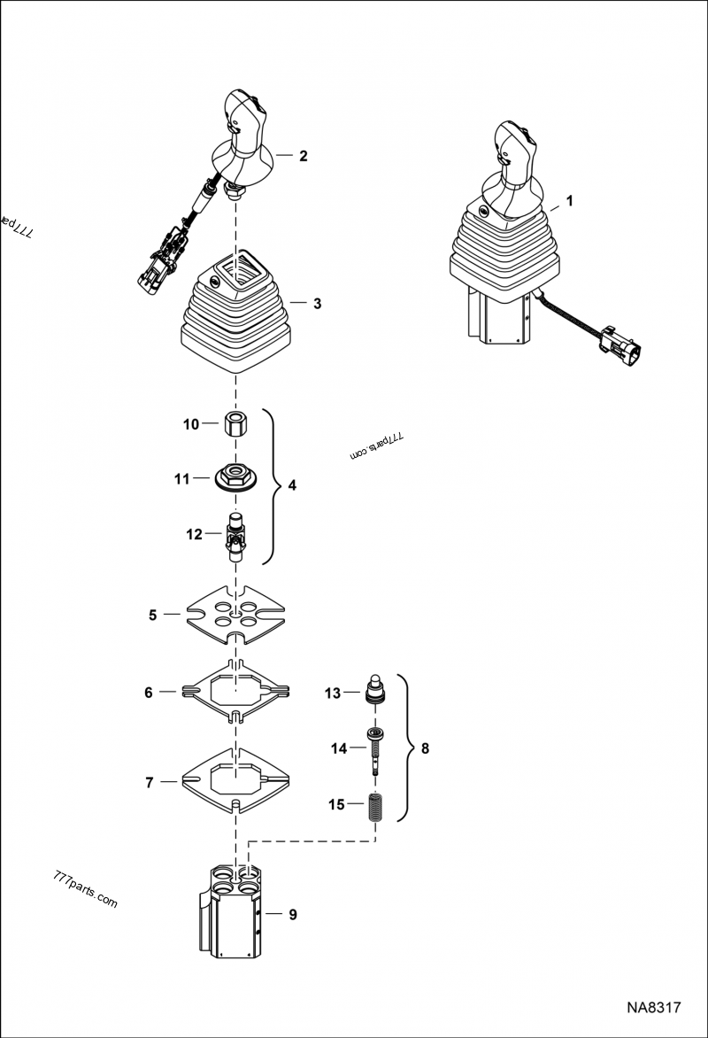 RH Joystick - Excavators Bobcat E35 (B3WZ11001 & Above