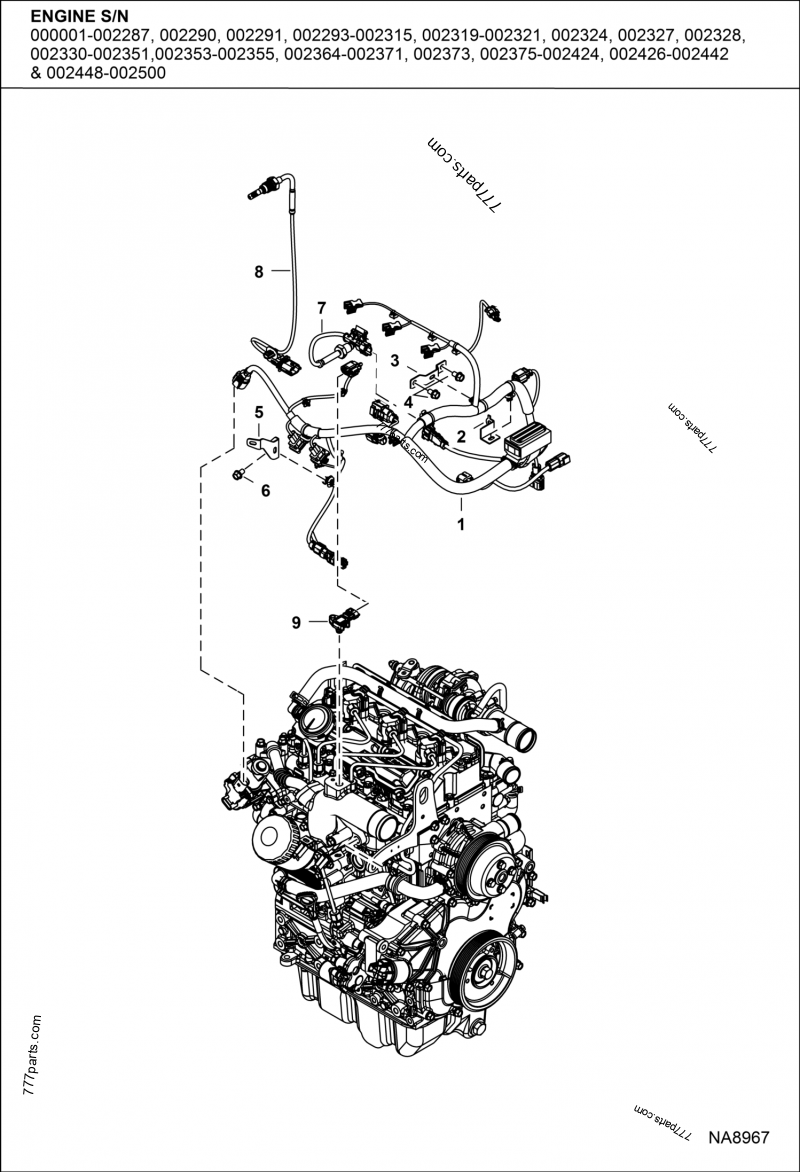 Engine Electrical Circuitry (Engine Harness, Sensors & Brackets