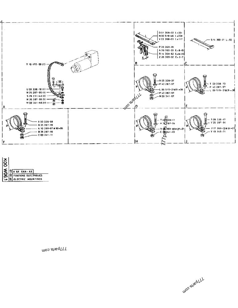 Part diagram ELECTRIC MOUNTINGS - CRAWLER EXCAVATORS Case 170B (CASE CRAWLER EXCAVATOR (S/N 1501-) (S/N 12501-) (EUROPE) (2/87-12/89)) | 777parts.com