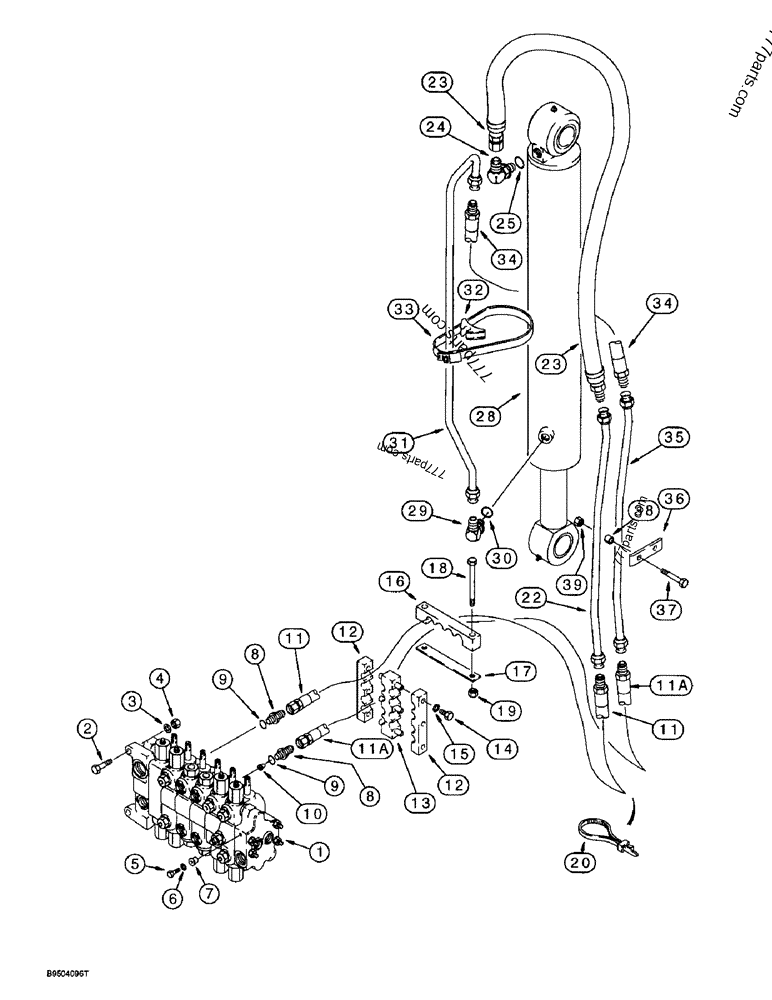 BACKHOE BOOM CYLINDER HYDRAULIC CIRCUIT - LOADER BACKHOES Case 580SL ...