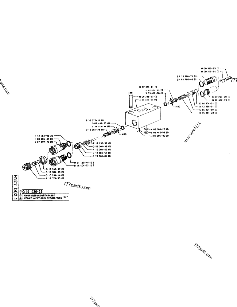 Part diagram RELIEF VALVE WITH OVERSETTING - CRAWLER EXCAVATORS Case 160CL (POCLAIN CRAWLER EXCAVATOR (S/N 8321 & AFTER) (5/76-12/82)) | 777parts.com