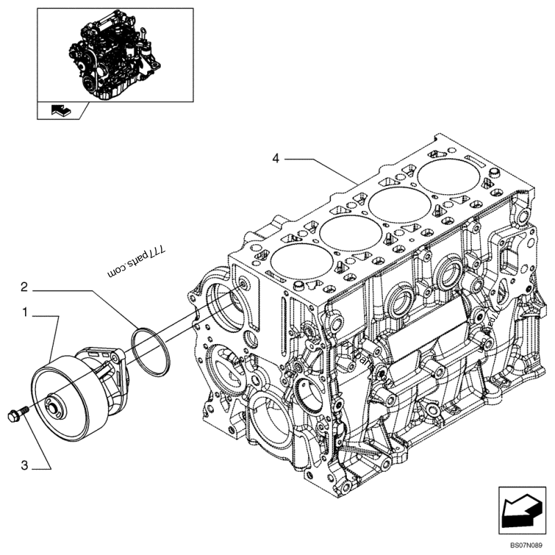 Part diagram WATER PUMP & RELATED PARTS (87546691) - COMPACT TRACK LOADERS Case 420CT (COMPACT TRACK LOADER - SERIES 3, ASN N7M455401 (1/08-3/11)) | 777parts.com