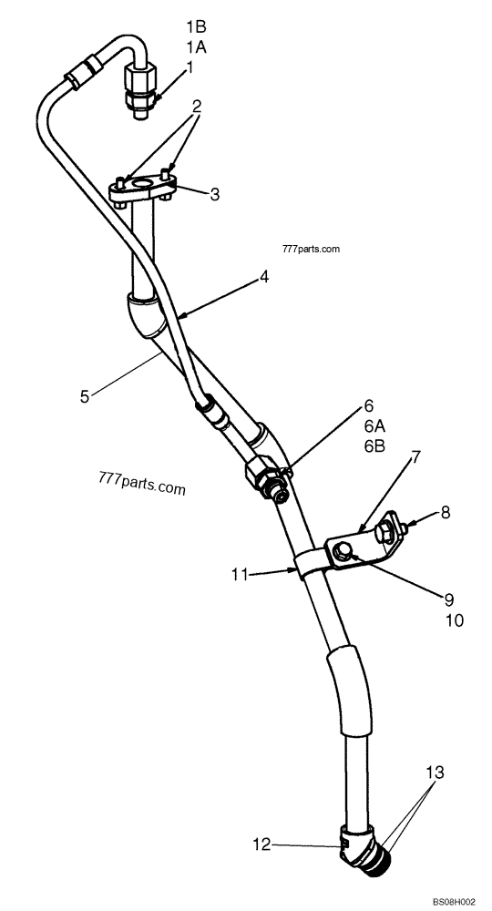 Part diagram TURBOCHARGER - PLUMBING - COMPACT TRACK LOADERS Case 440CT (COMPACT TRACK LOADER - SERIES 3, ASN N7M483467 (1/08-3/11)) | 777parts.com