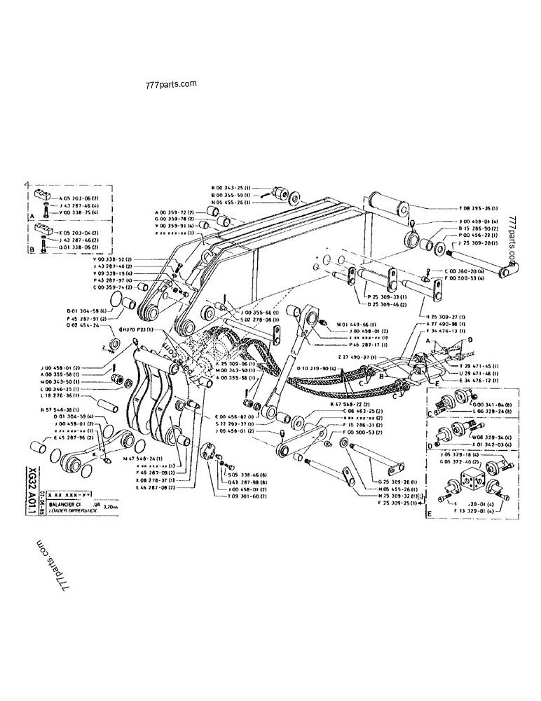 Part diagram LOADER DIPPERSTICK 3,20M - CRAWLER EXCAVATORS Case 170 (POCLAIN CRAWLER EXCAVATOR (S/N 12341 TO 12492) (5/85-12/92)) | 777parts.com