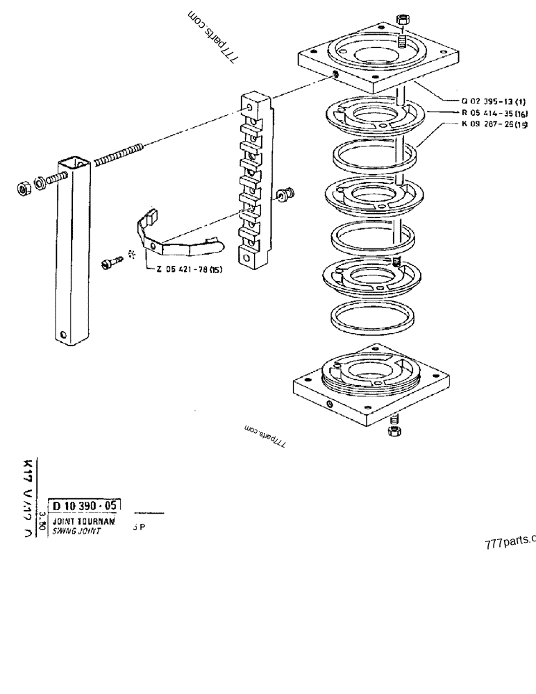 Part diagram SWING JOINT 15P - CRAWLER EXCAVATORS Case 170F (POCLAIN EXCAVATOR W/ELECTRIC MOTOR (132KW 380V) (1/85-12/92)) | 777parts.com