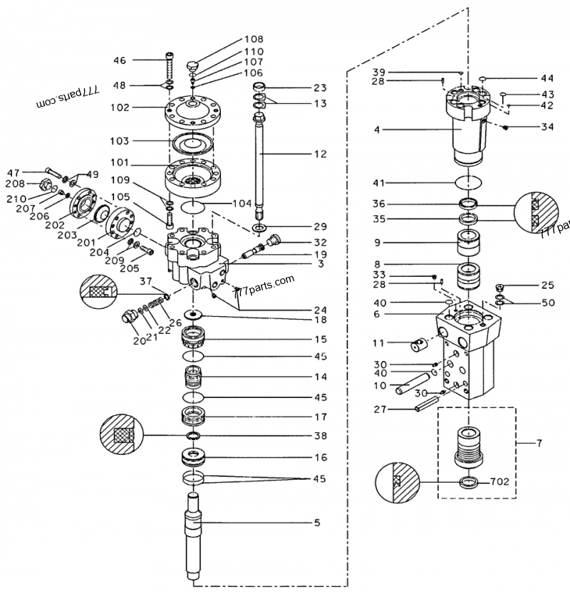 Part diagram MECHANISM - HYDRAULIC HAMMER CB45 - CB45S - CB45P - CE ATTACHMENTS Case CB45 (HYDRAULIC HAMMER (1/05-)) | 777parts.com