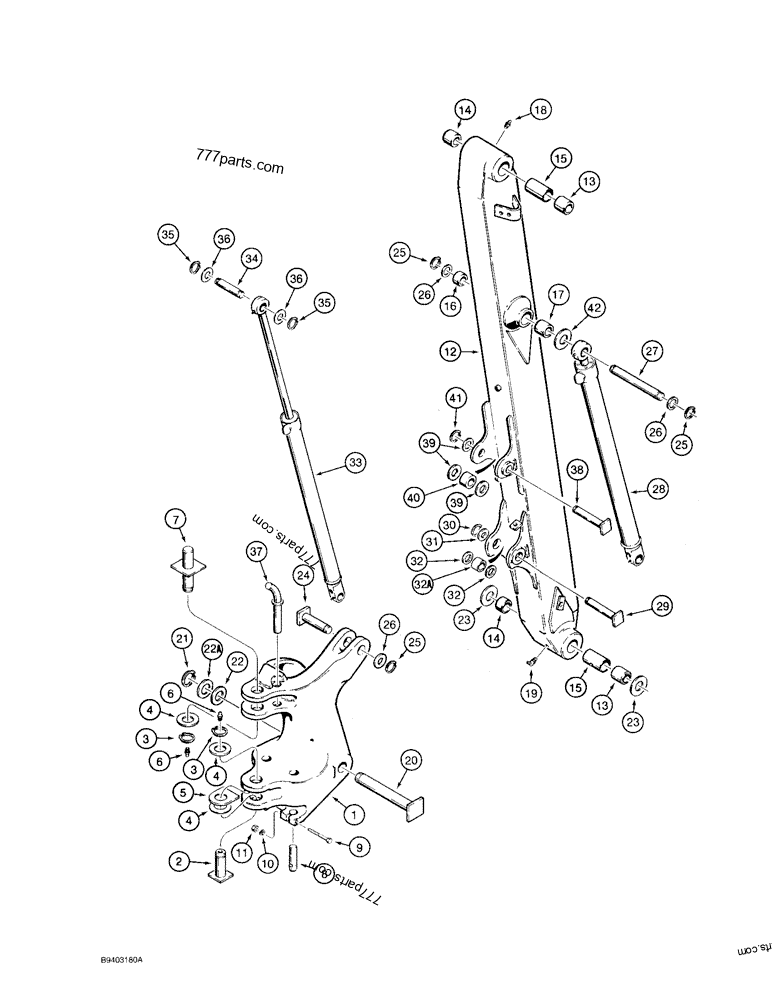 BACKHOE SWING TOWER AND BOOM, 480F 14 FOOT BACKHOE MODELS ONLY - LOADER ...