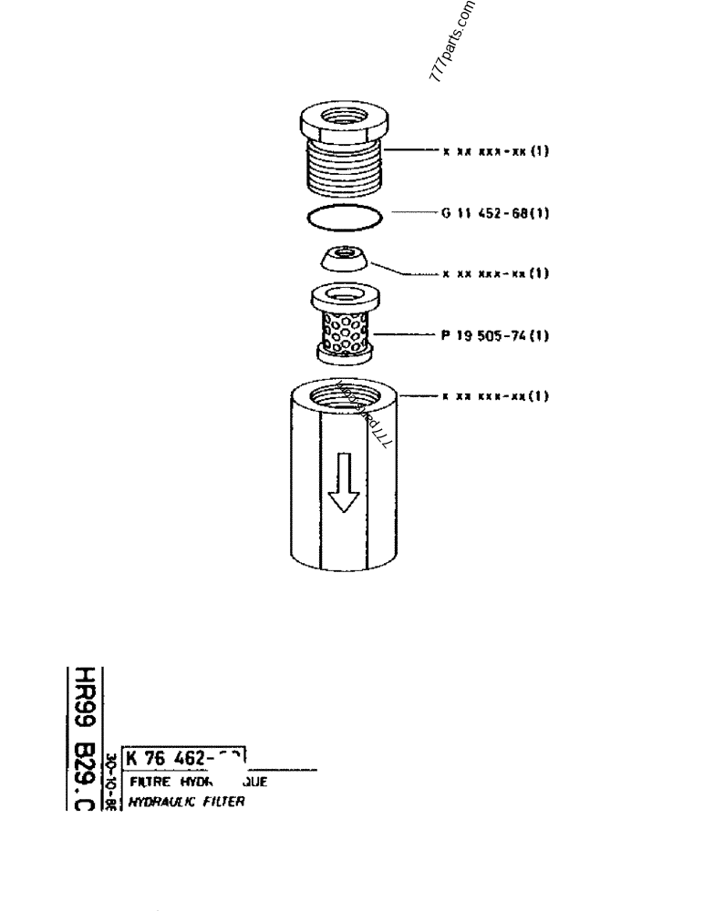 Part diagram HYDRAULIC FILTER - CRAWLER EXCAVATORS Case 170 (POCLAIN CRAWLER EXCAVATOR (S/N 12341 TO 12492) (5/85-12/92)) | 777parts.com