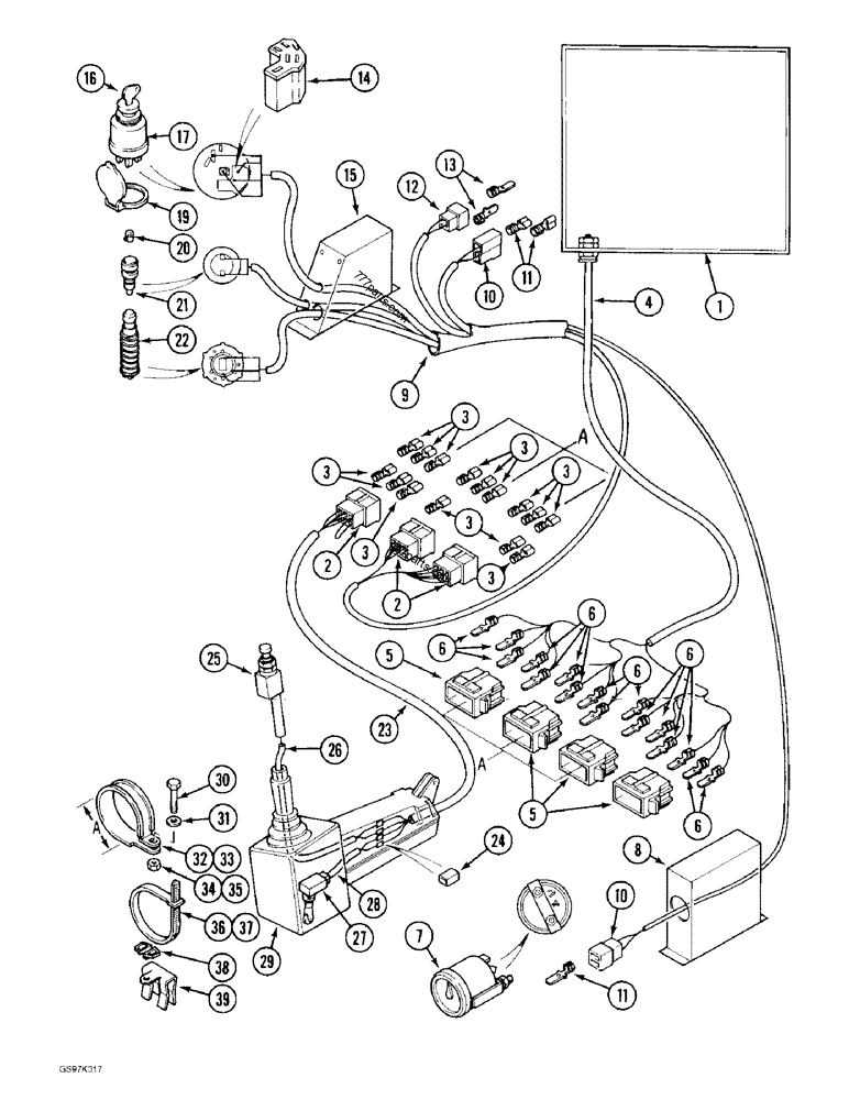 Part diagram CAB ELECTRICAL HARNESS, P.I.N. 74610 THROUGH 74662, P.I.N. 02301 AND AFTER - CRAWLER EXCAVATORS Case 170C (CASE CRAWLER EXCAVATOR (1/90-12/91)) | 777parts.com
