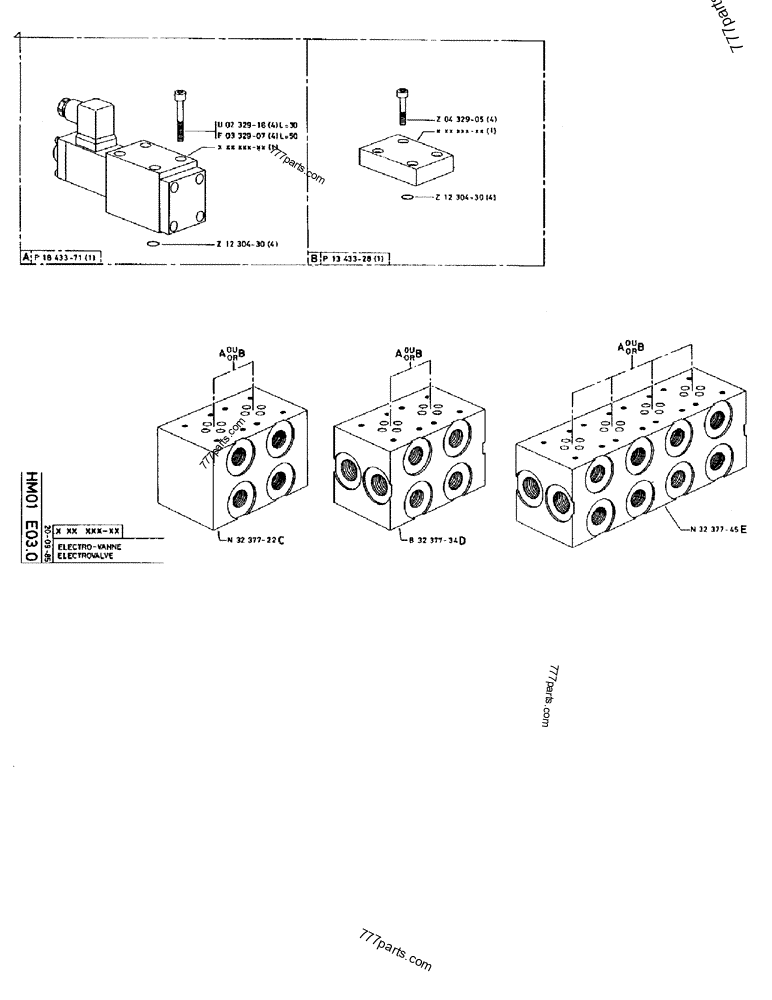 Part diagram ELECTROVALVE - CRAWLER EXCAVATORS Case 170B (CASE CRAWLER EXCAVATOR (S/N 1501-) (S/N 12501-) (EUROPE) (2/87-12/89)) | 777parts.com