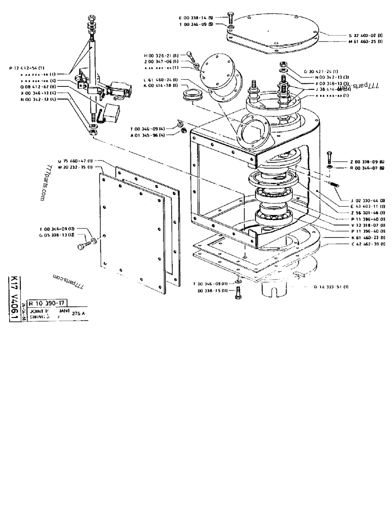 Part diagram SWING JOINT 275 A - CRAWLER EXCAVATORS Case 170F (POCLAIN EXCAVATOR W/ELECTRIC MOTOR (132KW 380V) (1/85-12/92)) | 777parts.com