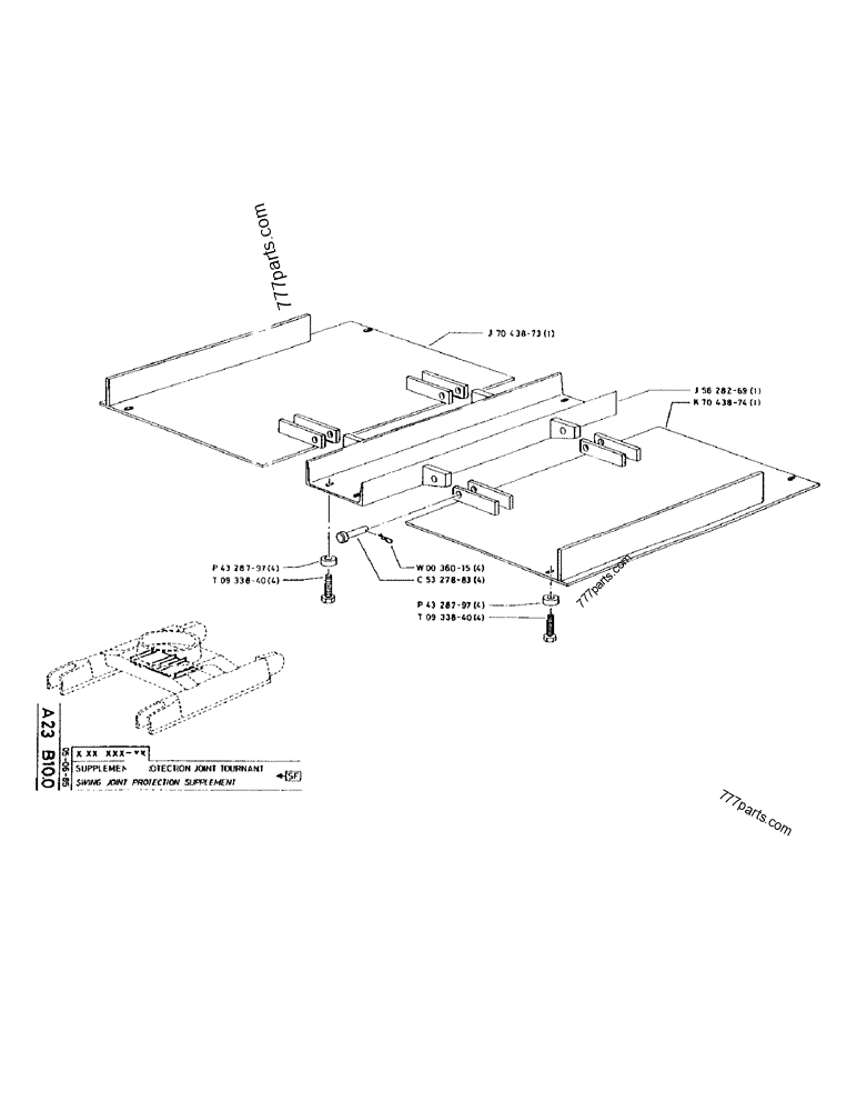 Part diagram SWING JOINT PROTECTION SUPPLEMENT - CRAWLER EXCAVATORS Case 170 (POCLAIN CRAWLER EXCAVATOR (S/N 12341 TO 12492) (5/85-12/92)) | 777parts.com