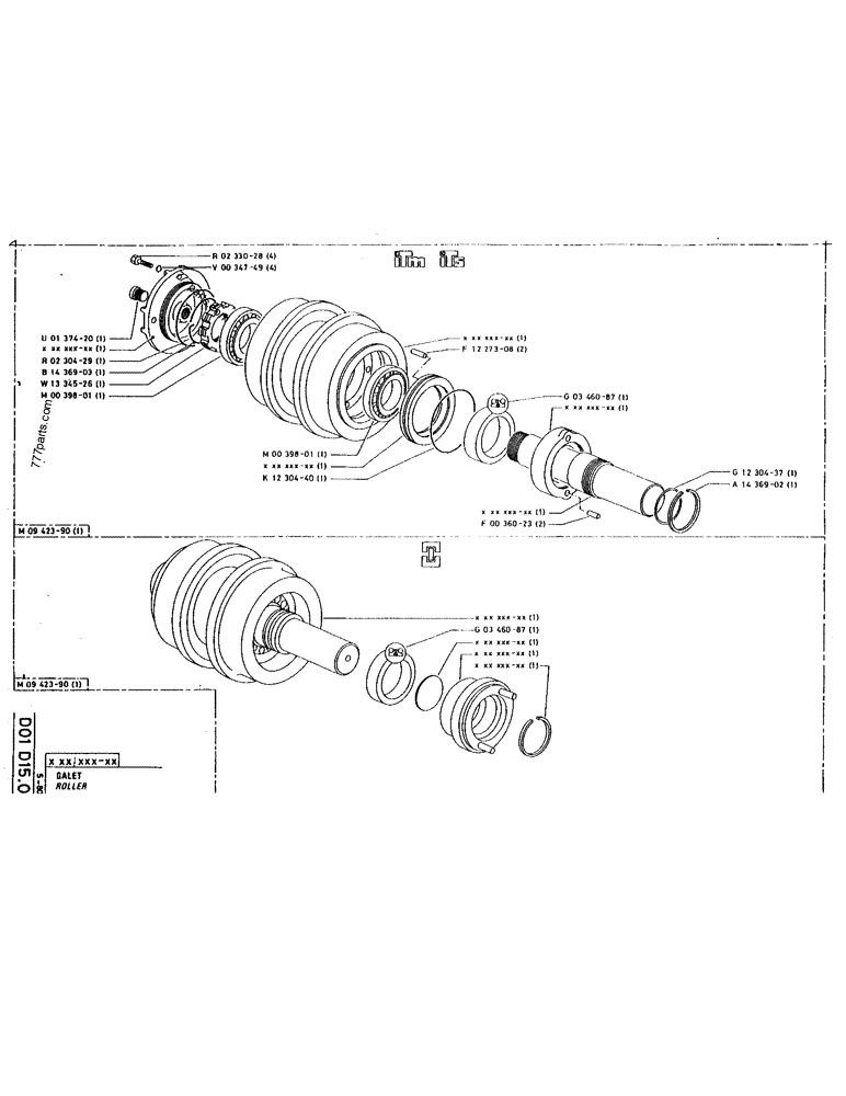 Part diagram ROLLER - CRAWLER EXCAVATORS Case 220 (POCLAIN CRAWLER EXCAVATOR (1/88-12/92)) | 777parts.com