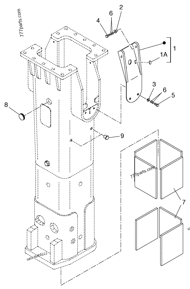 Part diagram SOUNDPROOFING KIT - HYDRAULIC ROCKBREAKER - VERSION : BRETEC CB4000 - CE ATTACHMENTS Case CB4000 (EXCAVATOR HYDRAULIC ROCKBREAKER (1/05-)) | 777parts.com