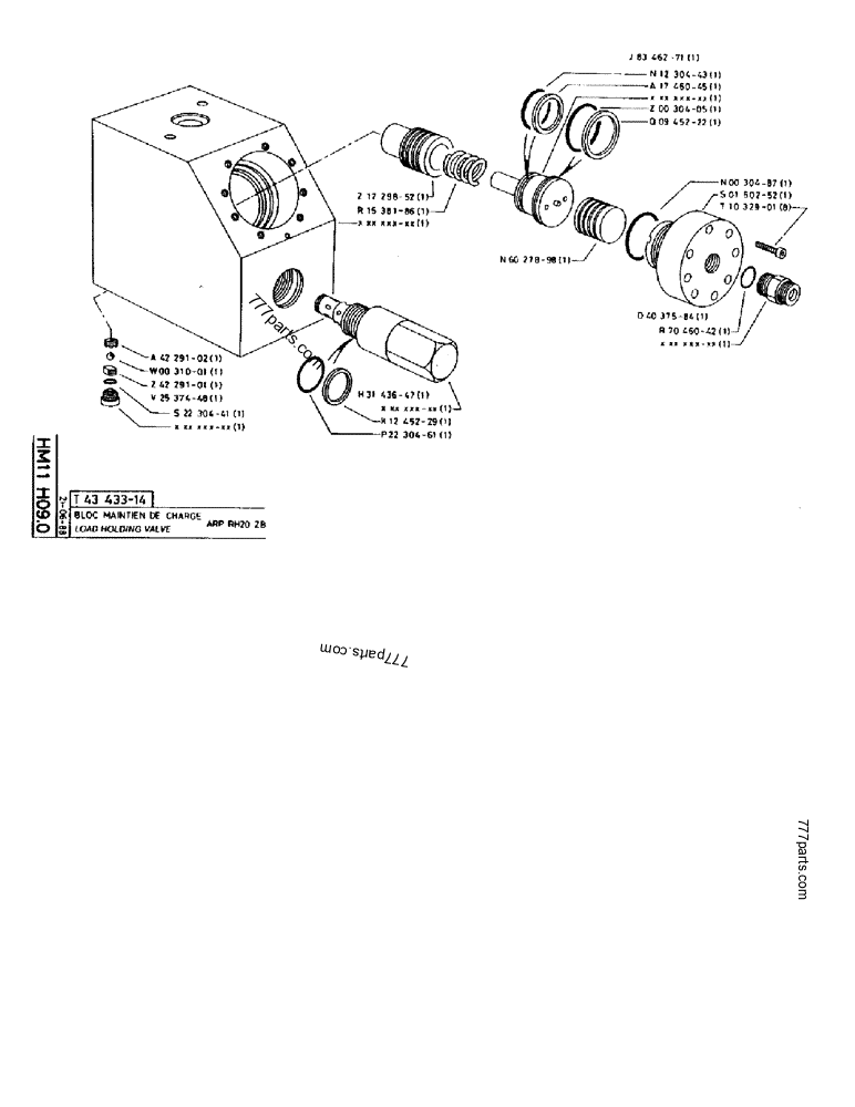 Part diagram LOAD HOLDING VALVE ARP RH20 ZB - CRAWLER EXCAVATORS Case 170B (CASE CRAWLER EXCAVATOR (S/N 1501-) (S/N 12501-) (EUROPE) (2/87-12/89)) | 777parts.com