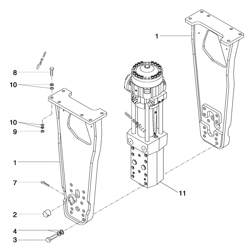 Схема запчастей HYDRAULIC HAMMER CB150 TYPE STANDARD - Навесное оборудование Case CB150 (HYDRAULIC HAMMER (1/05-)) | 777parts.com