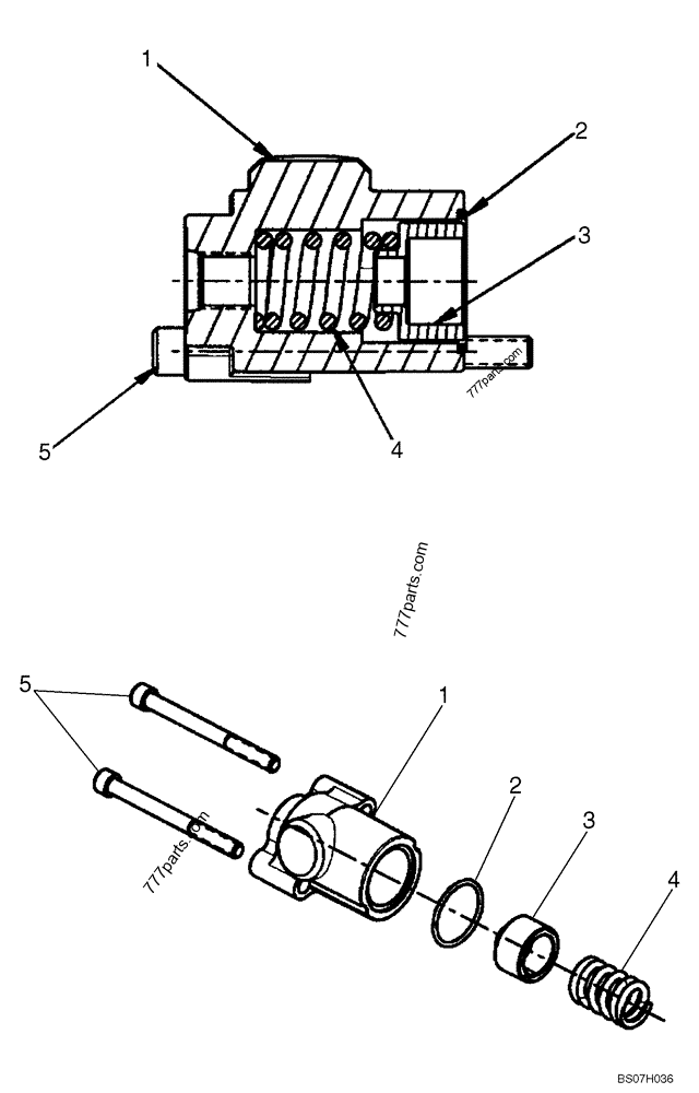 Part diagram CONTROL VALVE - SPOOL END GROUP - COMPACT TRACK LOADERS Case 420CT (COMPACT TRACK LOADER - SERIES 3, ASN N7M455401 (1/08-3/11)) | 777parts.com