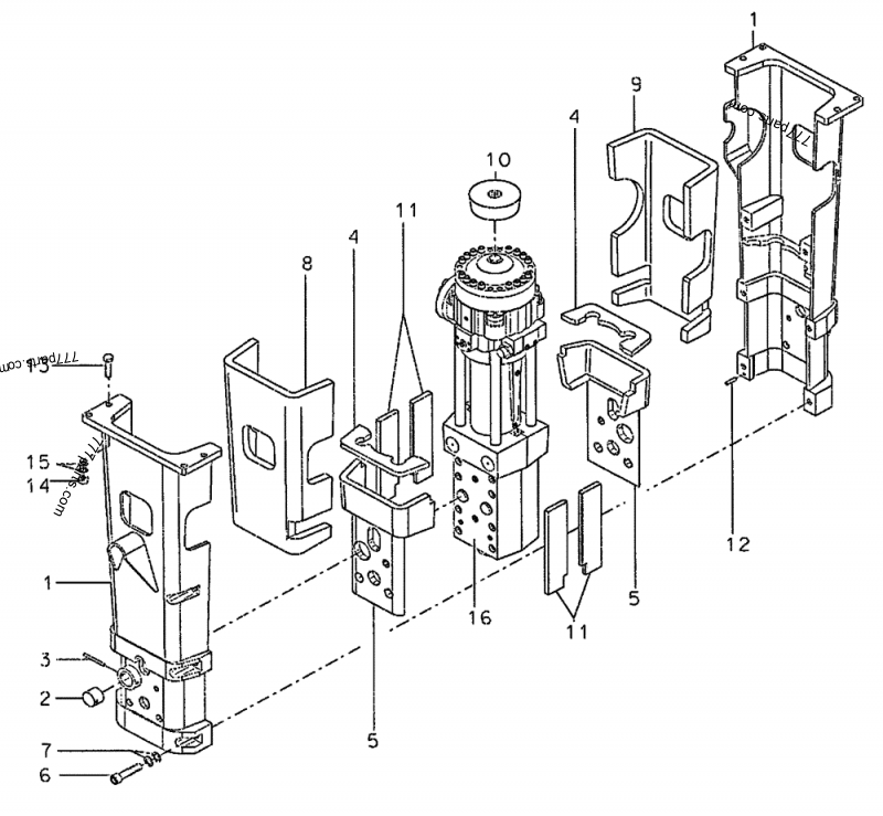 Part diagram HYDRAULIC HAMMER CB150 TYPE S - CE ATTACHMENTS Case CB150 (HYDRAULIC HAMMER (1/05-)) | 777parts.com